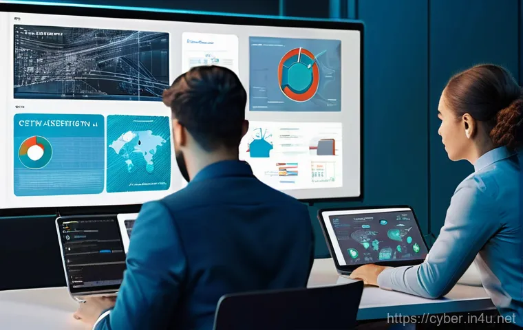 사이버보안 업계의 최신 뉴스와 사건 - **Prompt 2: The Resilient Digital Ecosystem - Post-Breach Paradigm**
    An intricate, sprawling dig...