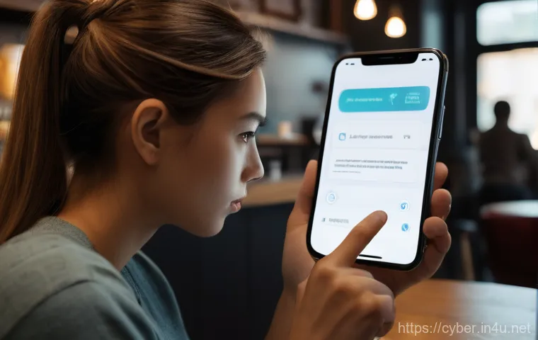 악성코드 분석 이론과 사례 - A person (adult, neutral gender, wearing casual modern clothes) is looking intently at their smartph...